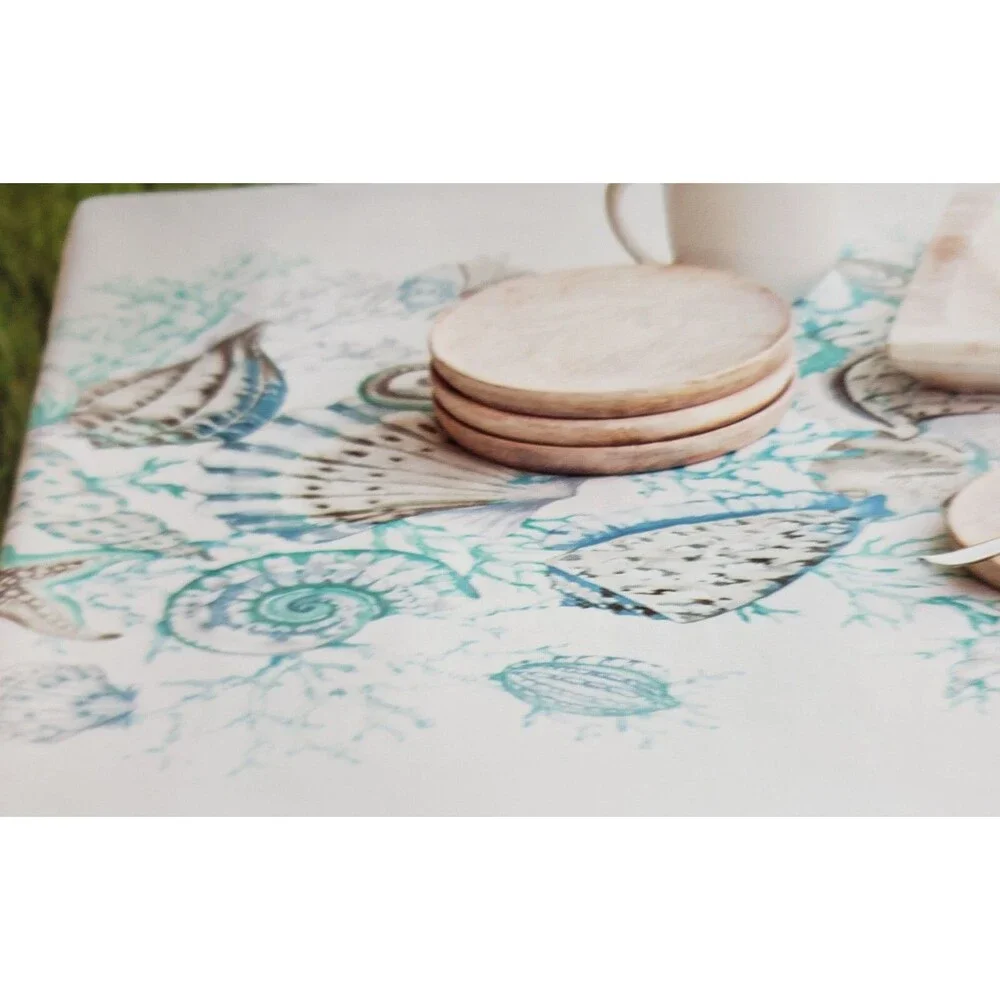 Printed Textured Fabric Tablecloth, 60